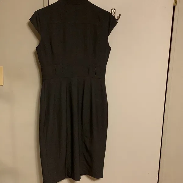 Women's Pencil Stretchy Full Buttoned Dress Gray Sz 8 - Image 5