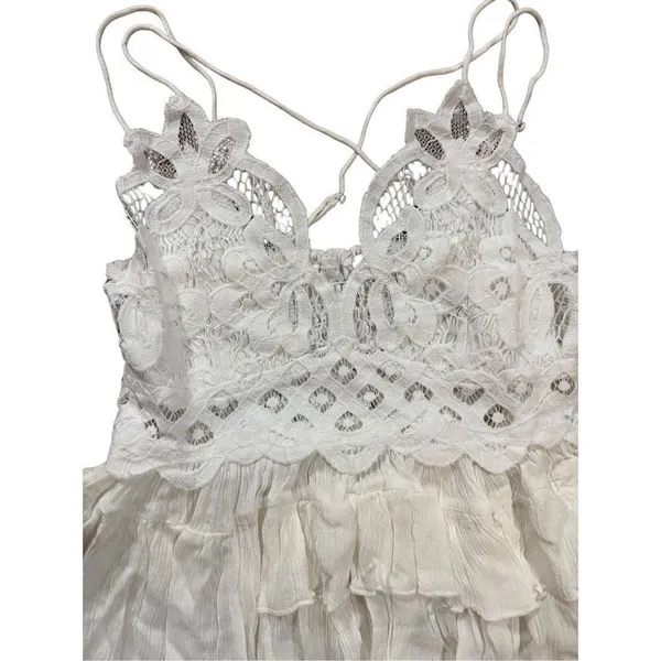 NWT Free‎ People Adella Lace Cami women's sz S white - Image 9