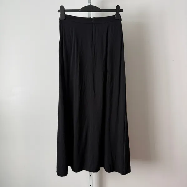 Y2K Love21 XS Black‎ Maxi Skirt Pleated Minimalist Casual Whimsigoth Witchy Boho - Image 8