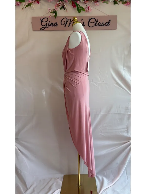 MISA Los Angeles Leza Sleeveless Front Knot Maxi Dress in Dusty Rose, Size XS - Image 4