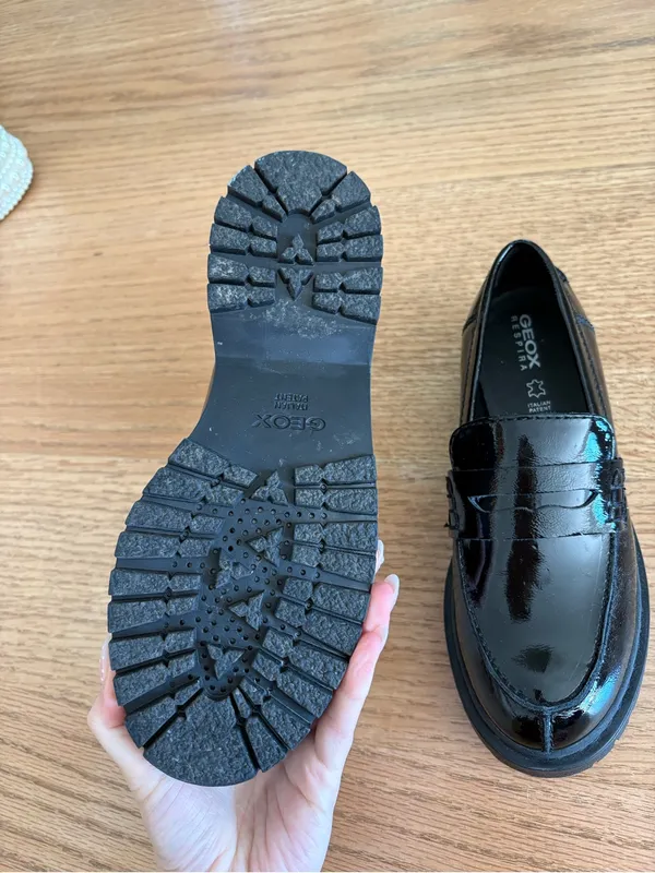 Geox Black Patent Leather Loafers - Image 2