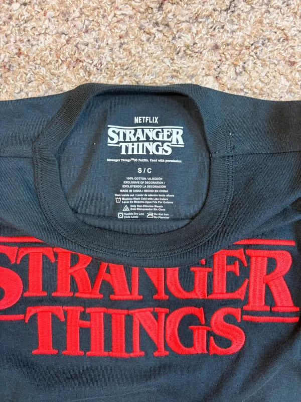 Netflix Embroidered Stranger Things Cropped Tee - Image 3