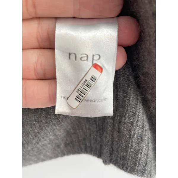 Nap 100% Gray Cashmere Open Front Cardigan‎ Size S Cozycore Soft Casual - Image 4