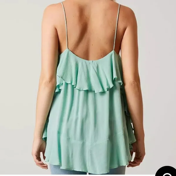 NWT Free People Cascades Tank Top ruffle camisole Sz s‎ - Image 2