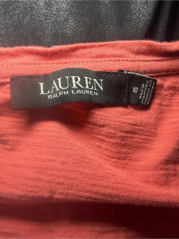 Lauren Ralph Lauren Preppy Lightweight Slub Jersey Tie-Waist Midi Dress 10. - Image 6