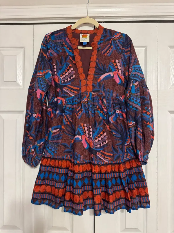 Farm Rio Mini Dress Long Sleeve - Image 3