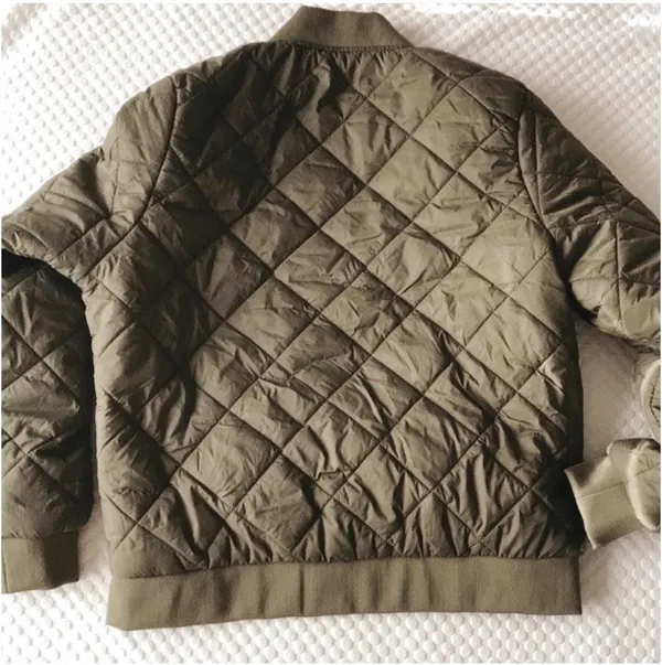 Olive Green Bomber Jacket - Image 4