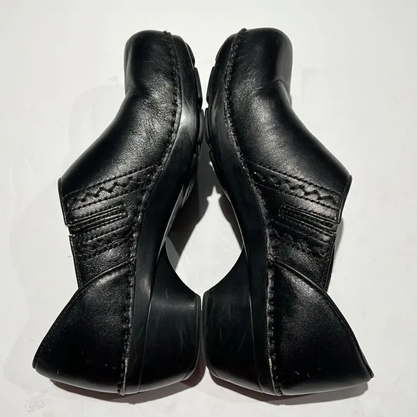 Dansko Black‎ Leather Slip On Clogs Size 38/7.5-8. B62 - Image 6