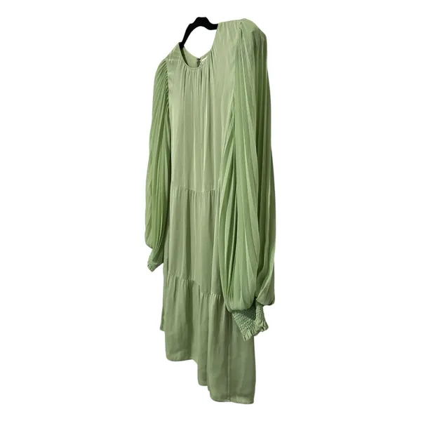 ALICE + OLIVIA Antonette Pleated Long Sleeve Dress Size S - Image 5