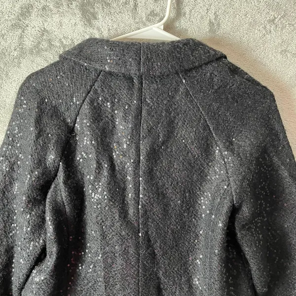 Banana Republic‎ Women’s Black Sequin Wool Blend Blazer Elegant Party Size 6 New - Image 2