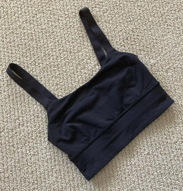 LULULEMON Both Ways Sports Bra Black Size 2 Medium Support Run Train - Image 3