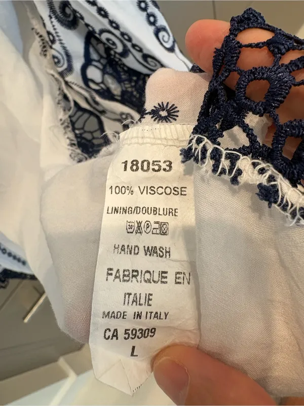 Angela Mara Made In Italy Viscose Embroidered Lace Open Kimono Cardigan L - Image 3