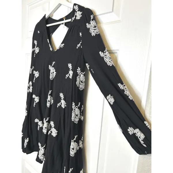 Free People Emma Austin Embroidered Floral‎ Mini Dress Small - Image 3