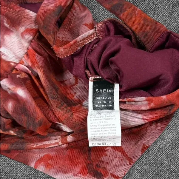 Red Marble Print Two Piece Set - Image 7