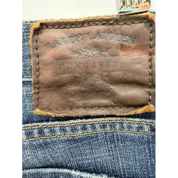 Ralph Lauren Dungarees Bootcut Jeans 28 Mid Rise Dark Wash Made in USA Y2K - Image 7