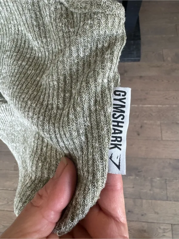 Gymshark Sleeveless Knit Drawstring Crop Tank Top - Olive Green - Image 3