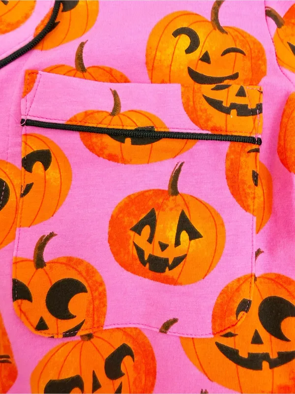 BedHead PJs Jolly Jack-O-Lantern Long Sleeve Classic Stretch Jersey Pajama Set - Image 9