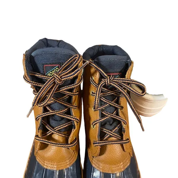 Sporto Women’s Beige Leather Insulated Lace-Up Duck Rain Boots Size 6 - Image 11