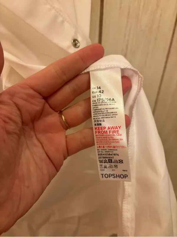 Topshop white oversized poplin button-down shirt - Image 2