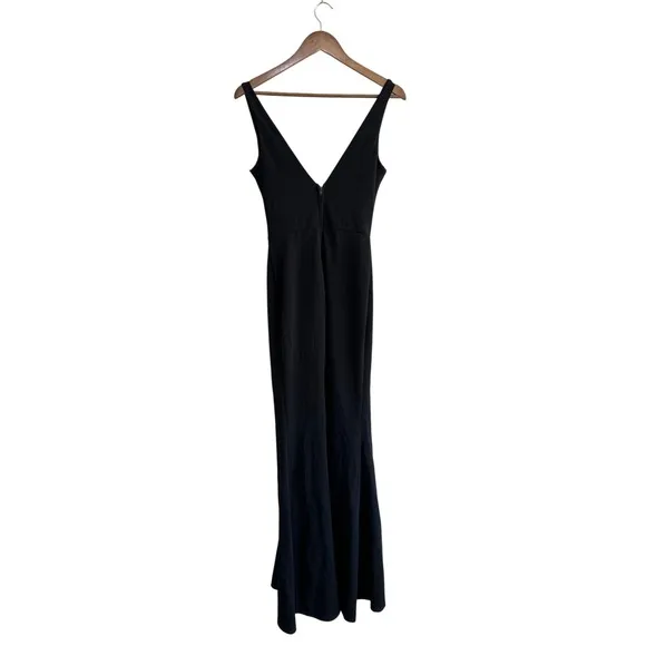 City Studio Black Formal Dress V-Neck Rhinestone Trim Maxi Gown Dramatic‎ Chic - Image 6