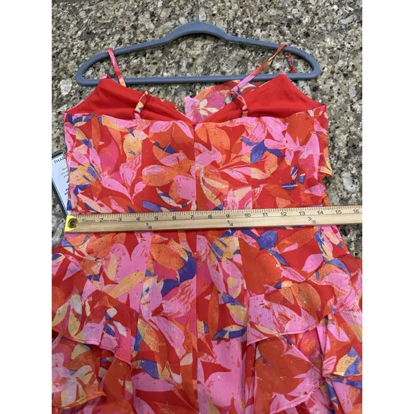 Eliza‎ J Floral Ruffle Fil Coupé Maxi Dress Size 5 Floral Sundress Slip dress - Image 12