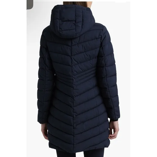 Lauren Ralph Lauren Hooded Puffer Jacket Navy Blue Size Small - Image 2