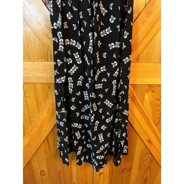 Fire Los Angeles Black White Pattern Strapless Zip Up Maxi Dress Size Small (890 - Image 3