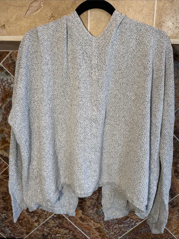 Brandy Melville Caroline Cardigan Speckled Grey Open Front Knit One Size - Image 3