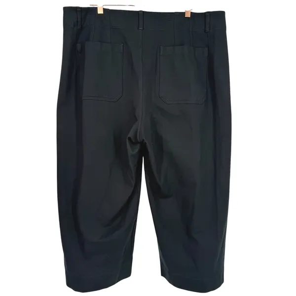 Anthropologie Maeve Colette Black Wide Leg Cropped Pants Size 20W Minimalist - Image 5