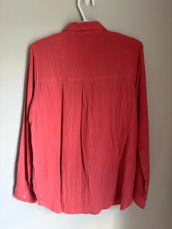 Jessica Simpson Dark Pink Button Up Shirt - Image 3