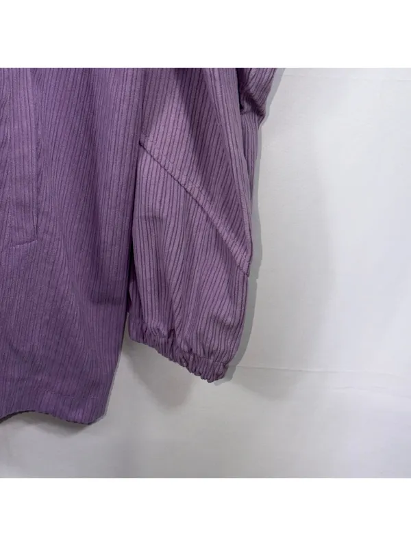 Boutique Purple Corded Quarter Zip Pullover Large NWOT - Image 5