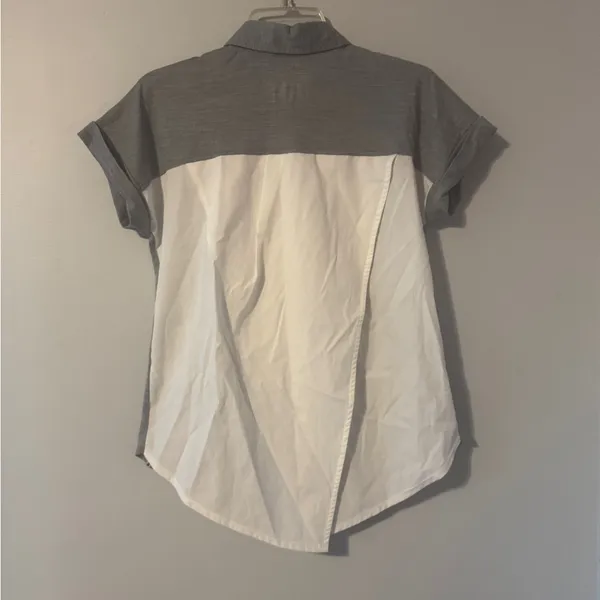 Smartwool Everyday Exploration Gray/white Button-Up Shirt size XS - Image 5