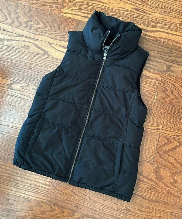 Old Navy Fleece Lined Waist Length High Neck Vest Size Small Gorpcore Full Zip - Image 2