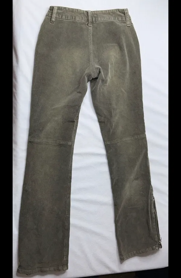 Y2K Cargo Corduroy Pants Green Size XXS - Image 4