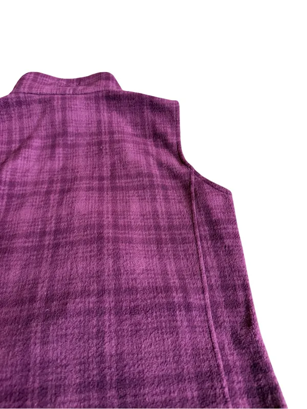 Woolrich Blackberry Hunt Purple Plaid Fleece Vest Full Zip Size M Women's - Image 9