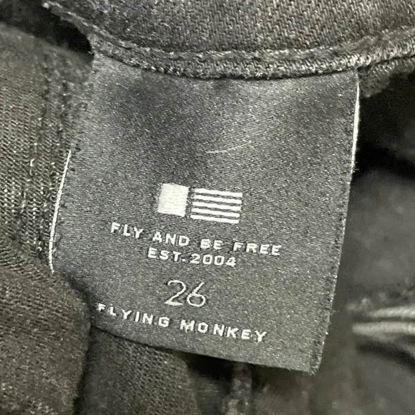 Flying Monkey Women's Black Low Rise Distressed Skinny Denim Jeans Size 26 - Image 4