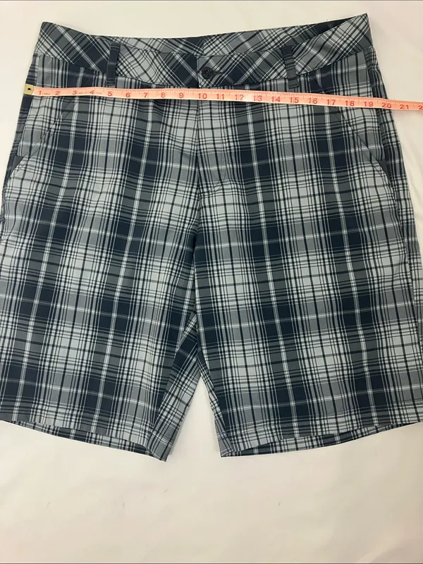 Fila Sport Blue and White Plaid Gold Shorts Men’s Size 36 - Image 3