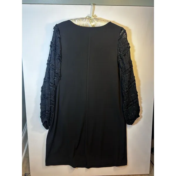 Alfani Women’s 2X Black Shimmer Sleeves Shift Dress NWT Plus Size Cocktail Dress - Image 3