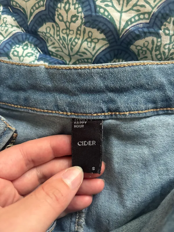 Cider Denim Bow Mini Skirt - Image 3