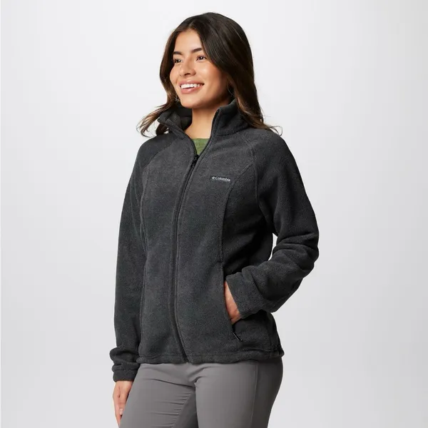 Columbia Benton Springs Full Zip Fleece Jacket Charcoal Heather Size Large - Image 4