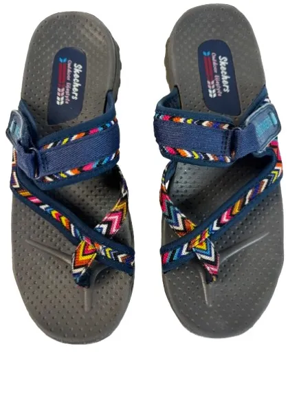 Skechers Colorful Strap Sport Sandals Navy with Multicolor Pattern - Image 4