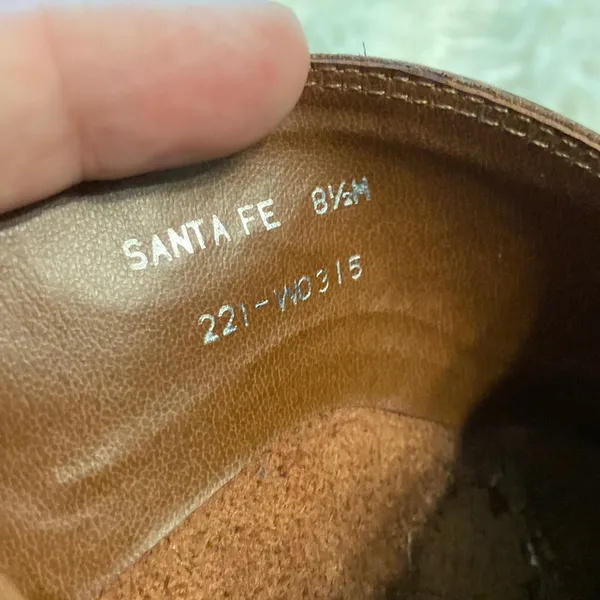 White Mountain, Santa Fe, Western CowboyBoots size 8.5 brown color - Image 11