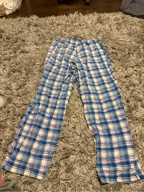 L.L.Bean Plaid Flannel Shirt - Lavender & Blue - Image 3