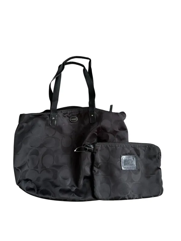 COACH Signature Black Getaway Weekender Shoulder Tote Bag w/ Pouch - Image 12