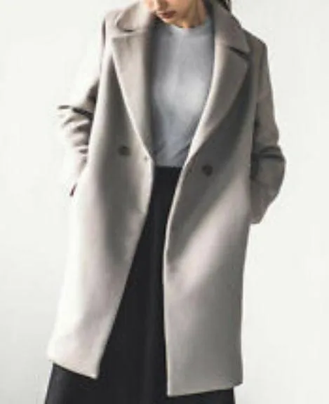 Uniqlo NWT new black wool blend tailored coat medium - Image 2