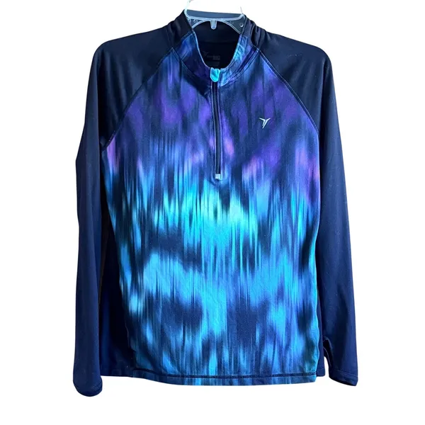 Aurora Borealis M Active Quarter Zip Pullover Cosmic Print Old‎ Navy - Image 2
