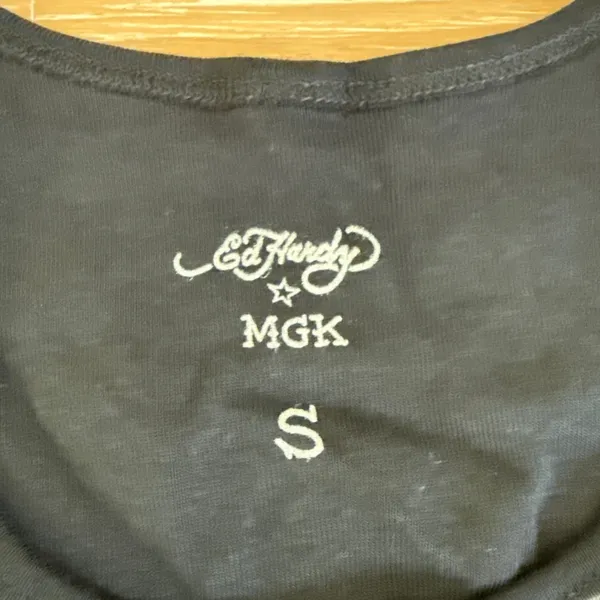 Ed Hardy x MGK Lost Cards Rhinestone Rib Tank Size S in Black - Image 2