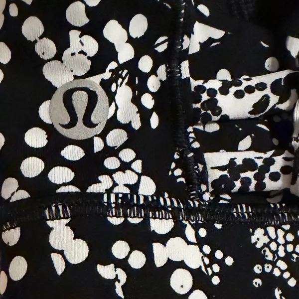 Lululemon Free To Be Serene High Neck Bra Black White Polka Dot Floral Strappy 2 - Image 5