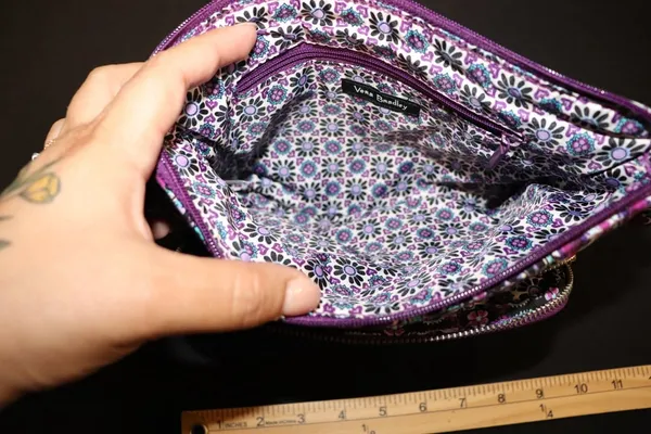 Vera Bradley RFID Little Hipster Crossbody Bag in Raspberry Medallion - Image 5