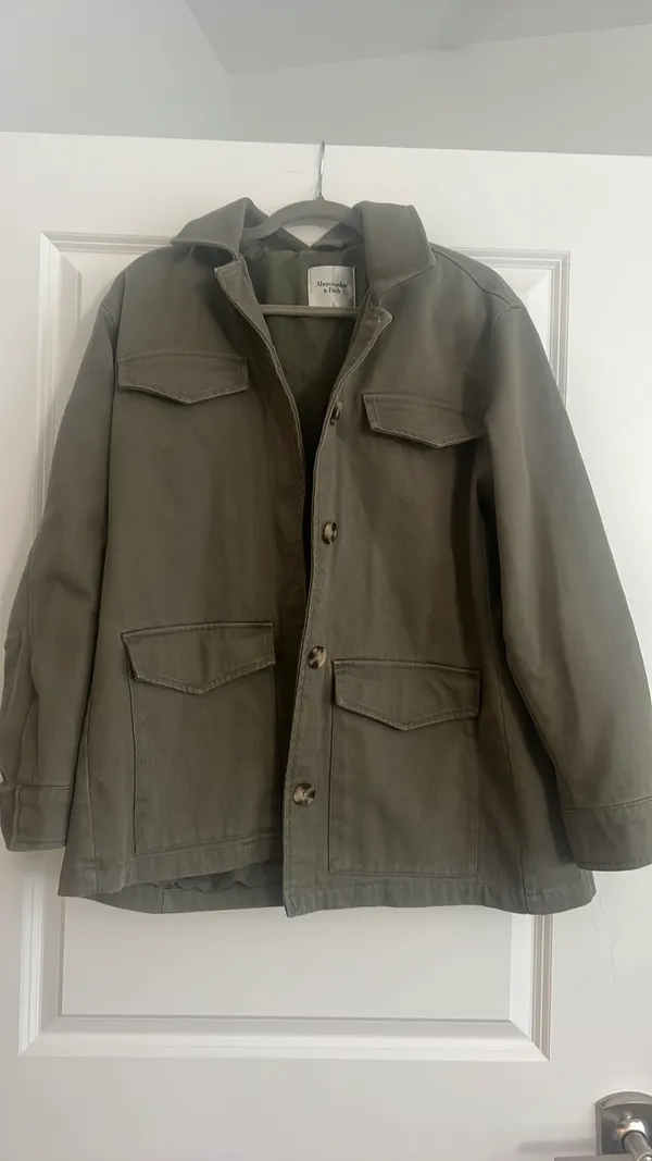 Abercrombie and Fitch Green Utility Jacket - Image 3